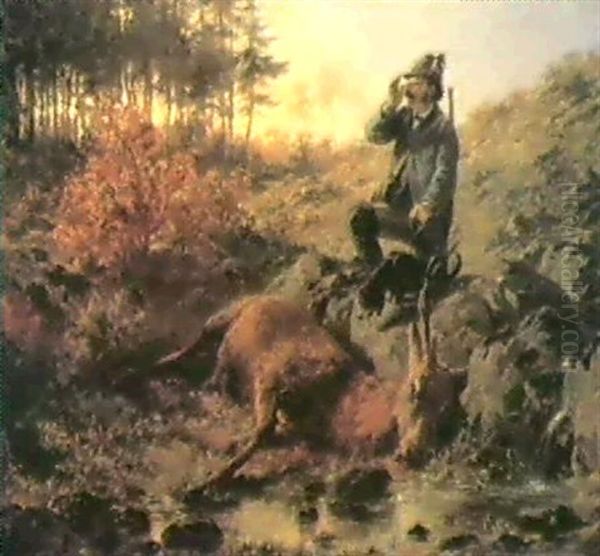 Auf Der Jagd Oil Painting by Hugo Wilhelm Kauffmann