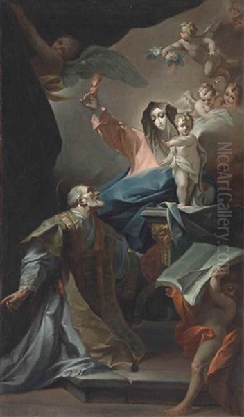 The Vision Of Saint Augustine by Ignatius Kauffmann