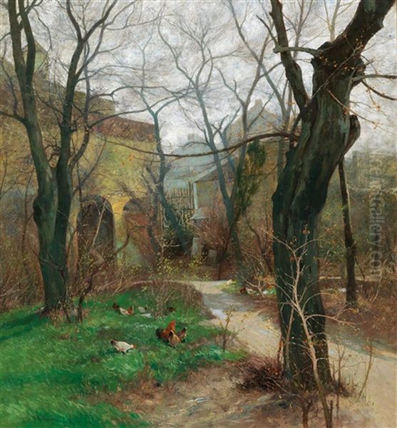 Early Spring Oil Painting by Adolf Kaufmann