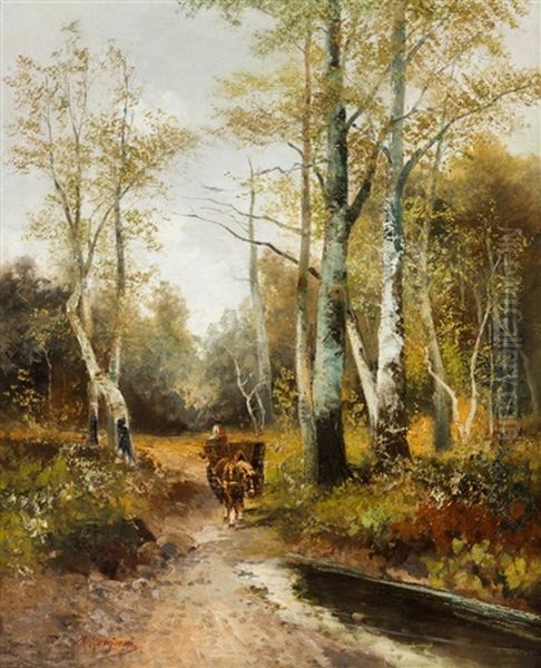 Motiv Aus Dem Wienerwald' Oil Painting by Adolf Kaufmann