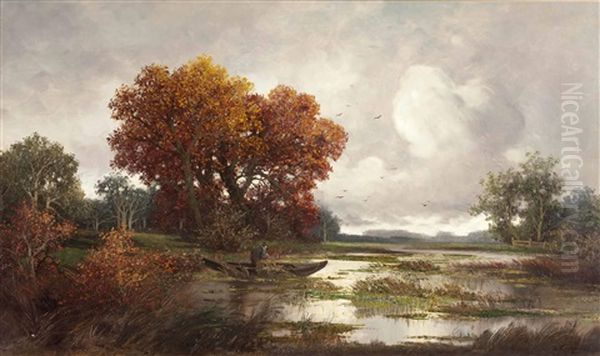 Aufziehendes Gewitter Oil Painting by Adolf Kaufmann