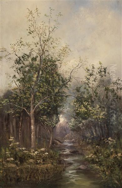 Aulandschaft Oil Painting by Adolf Kaufmann