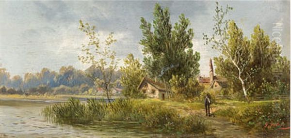 Motiv Bei Eisgut Oil Painting by Adolf Kaufmann