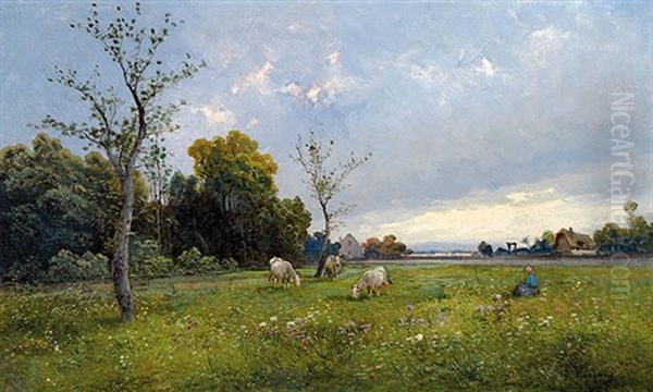 Im Sommer Oil Painting by Adolf Kaufmann