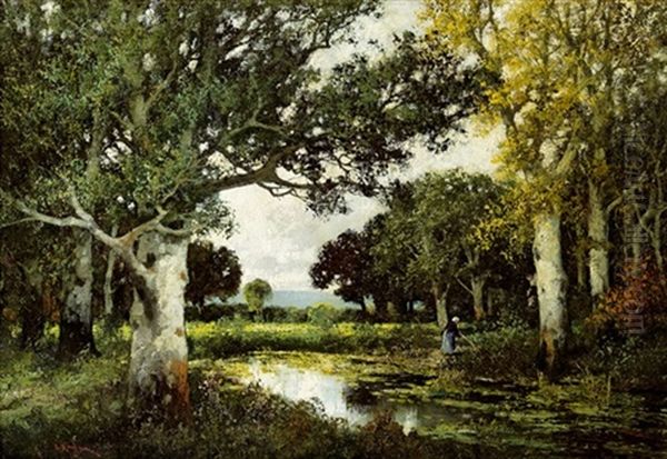 Ein Sommertag Oil Painting by Adolf Kaufmann