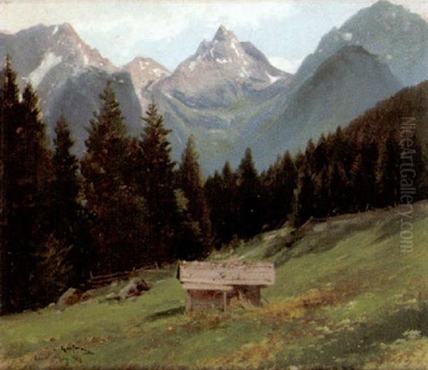 Motiv Aus Der Gegend Bei Lofer Oil Painting by Adolf Kaufmann