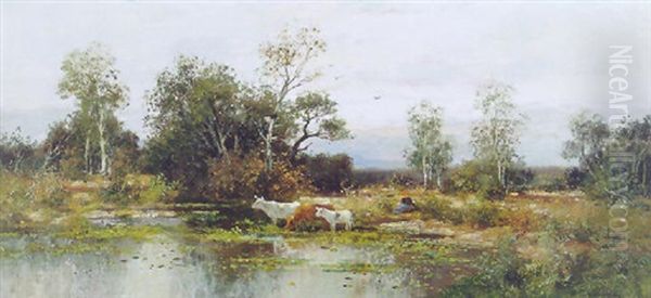 Environs De Versailles Oil Painting by Adolf Kaufmann