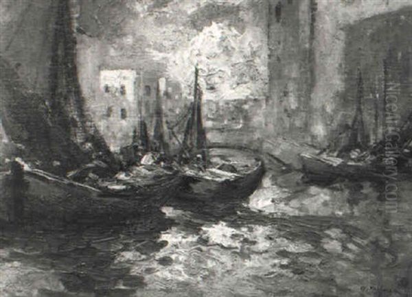 Motiv Aus Venedig Oil Painting by Adolf Kaufmann