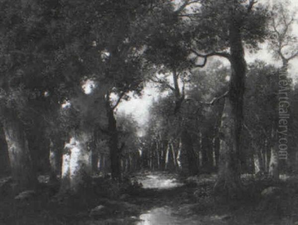 Birkenwald Oil Painting by Adolf Kaufmann