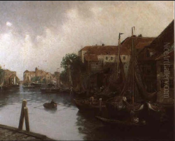 Hafenstadt Oil Painting by Adolf Kaufmann