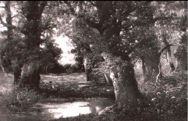 Am Waldteich Oil Painting by Adolf Kaufmann