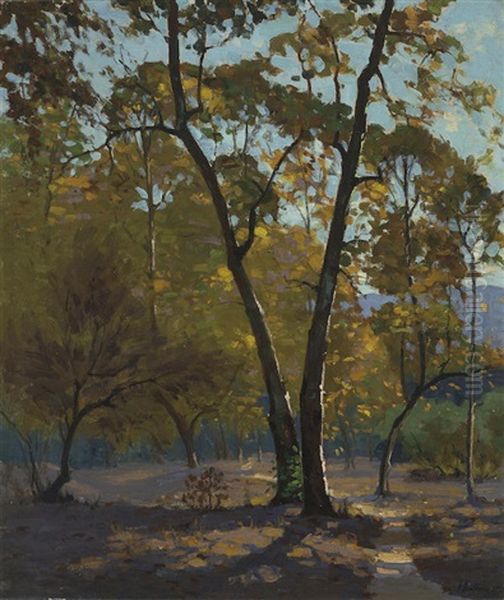 Autumnal Grove Oil Painting by Ferdinand Kaufmann