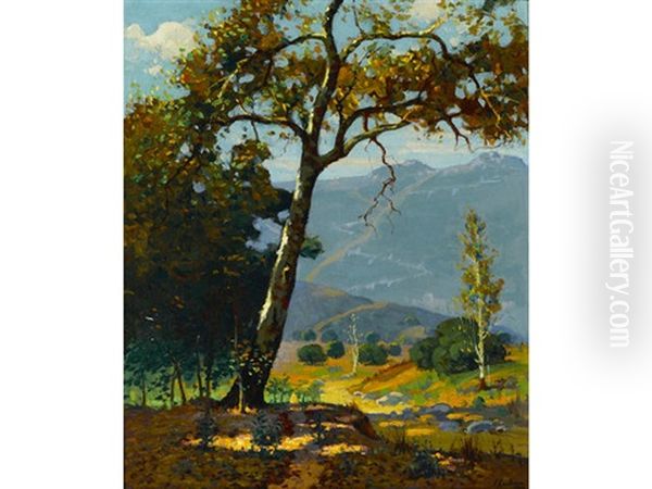 Sycamores In Mid-july, Southern California Oil Painting by Ferdinand Kaufmann