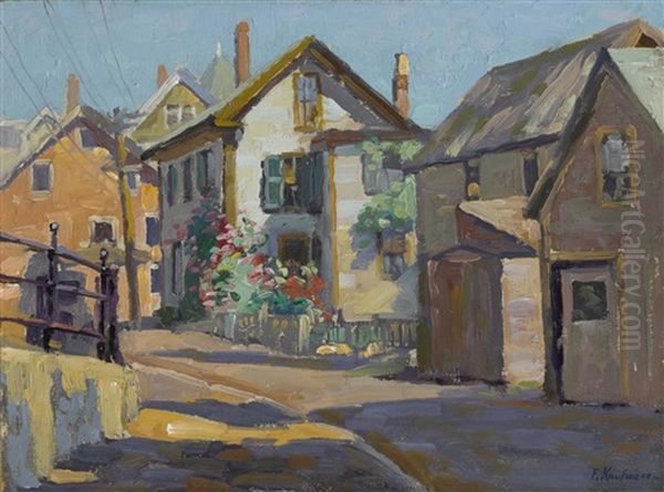 Old Houses, Gloucester, Massachusetts Oil Painting by Ferdinand Kaufmann