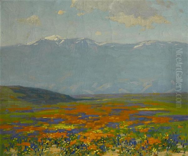 Blooming Wildflowers Oil Painting by Ferdinand Kaufmann