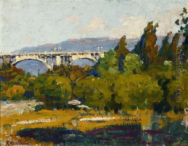 Bridge - Pasadena, California Oil Painting by Ferdinand Kaufmann