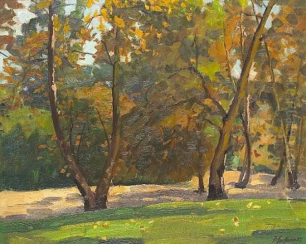 Sycamore Grove, Pasadena, California Oil Painting by Ferdinand Kaufmann