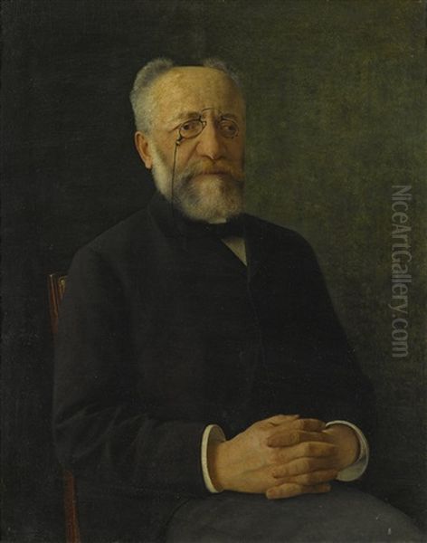 Portrait Of A Seated Viennese Gentleman Oil Painting by Isidor Kaufmann