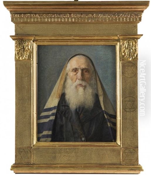 Portrait Of A Hasidic Jew Oil Painting by Isidor Kaufmann