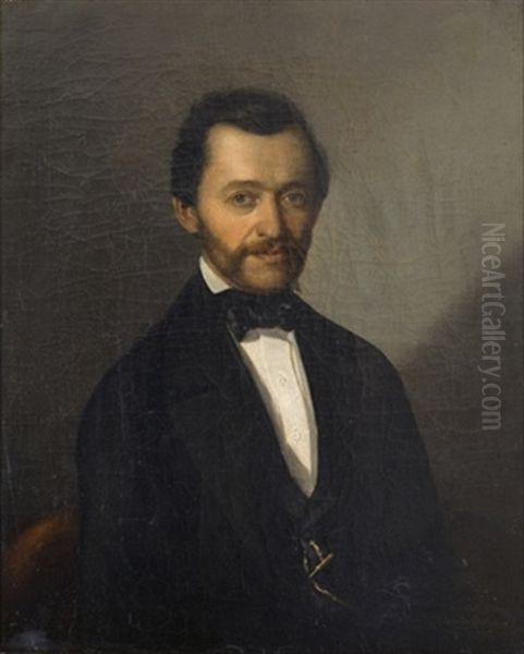 Portrait Of Herr Adolf Grossman Oil Painting by Isidor Kaufmann