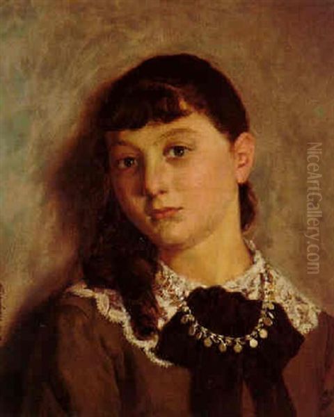 Portrait Of Elizabeth Zurkow Oil Painting by Isidor Kaufmann