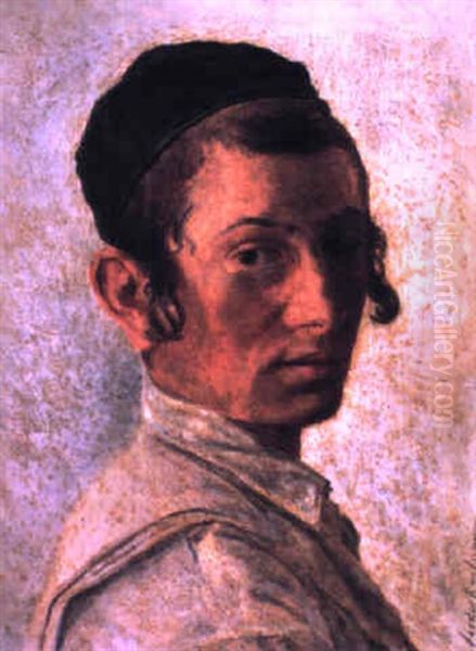 Portrait Of A Young Man Oil Painting by Isidor Kaufmann