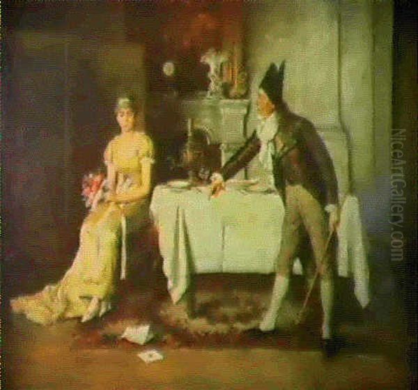 The Love Letter Oil Painting by Isidor Kaufmann