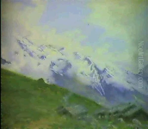 Surenen-pass (engelbrg) Oil Painting by Joseph Klemens Kaufmann