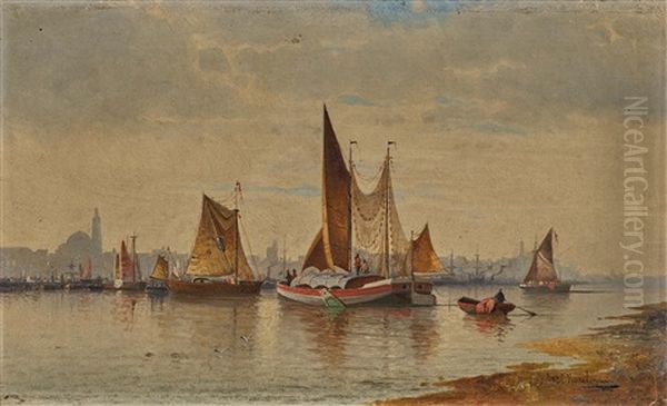 Part Of The Bosporus Oil Painting by Karl Kaufmann