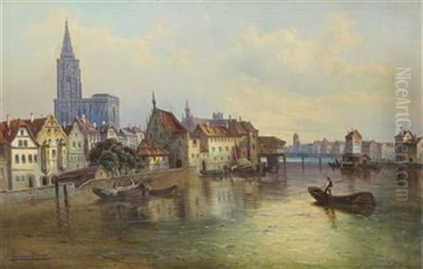 Strasburg Mit Munster Oil Painting by Karl Kaufmann