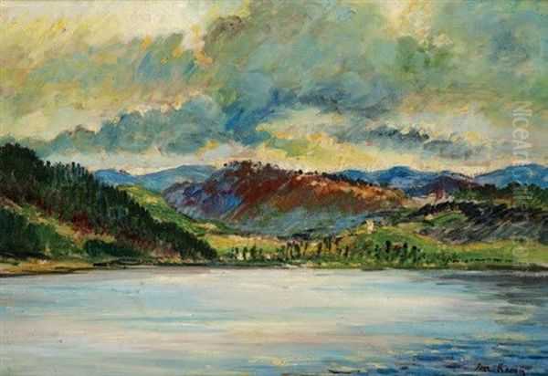 Paysage Au Lac Oil Painting by Leon Kamir Kaufmann