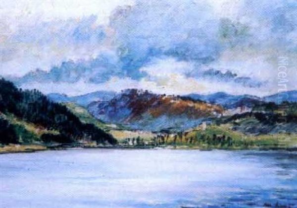 Paysage Au Lac Oil Painting by Leon Kamir Kaufmann