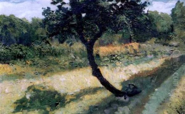 Arbre Dans Le Champ Oil Painting by Leon Kamir Kaufmann