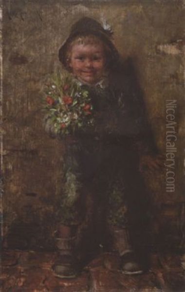 Der Kleine Gratulant Oil Painting by Max Kaufmann