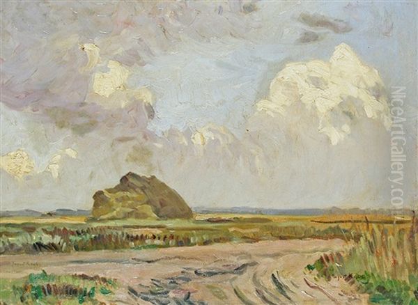 Nach Der Ernte Oil Painting by August Kaul