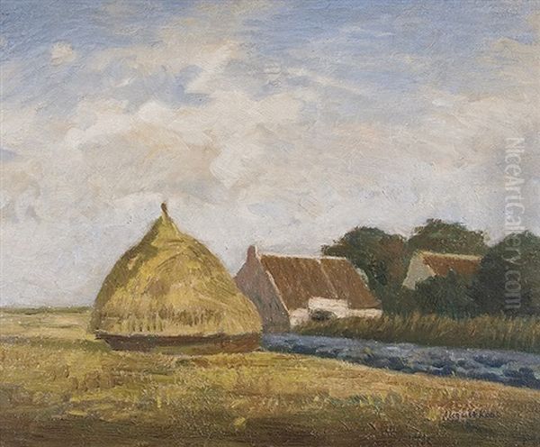 Late Summer In The Country Oil Painting by August Kaul