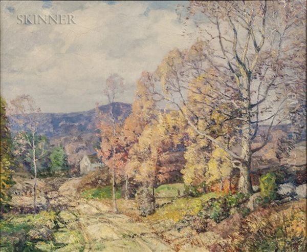 Autumn In Wilton Oil Painting by William Jurian Kaula