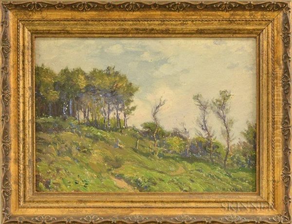 Windswept Hillside Oil Painting by William Jurian Kaula