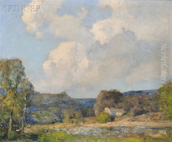 Summer Clouds Oil Painting by William Jurian Kaula