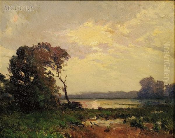 Late Afternoon, Essex, Ma Oil Painting by William Jurian Kaula