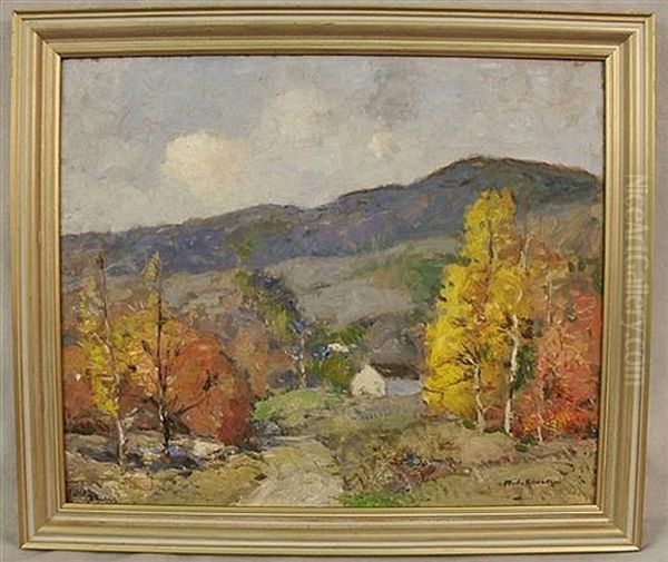 Monadnock Area Autumn Landscape Oil Painting by William Jurian Kaula