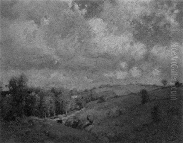 The Hillside Oil Painting by William Jurian Kaula