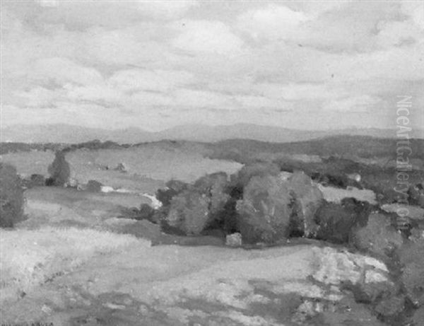 Vista Of Rolling Hills Oil Painting by William Jurian Kaula