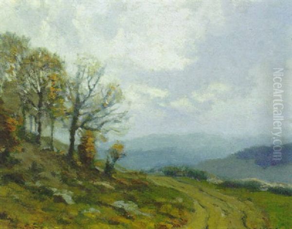 Grey Day-pent Road Oil Painting by William Jurian Kaula