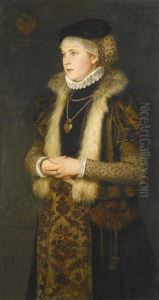 Johanna Lahmeyer Oil Painting by Friedrich August von Kaulbach