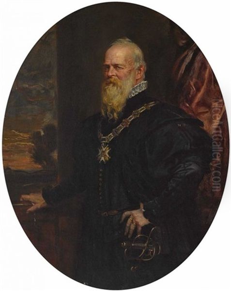 Prinzregent Luitpold Von Bayern Oil Painting by Friedrich August von Kaulbach