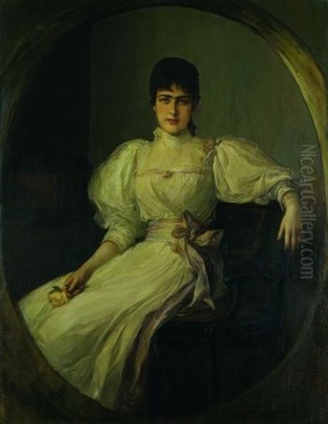 Margarete Lahmeyer Oil Painting by Friedrich August von Kaulbach