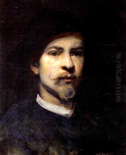 Herrenportrait Oil Painting by Friedrich August von Kaulbach