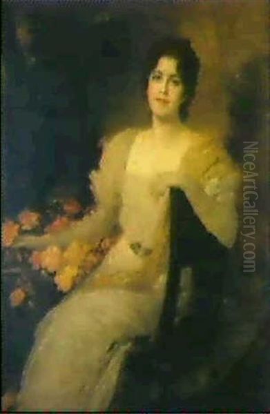 Bildnis Frida Von Kaulbach Oil Painting by Friedrich August von Kaulbach