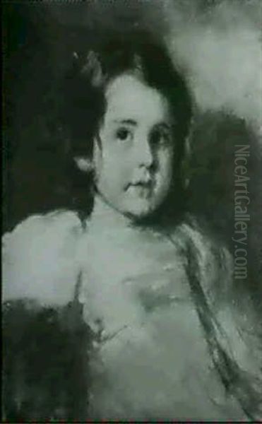 Portrait Eines Madchens Oil Painting by Friedrich August von Kaulbach